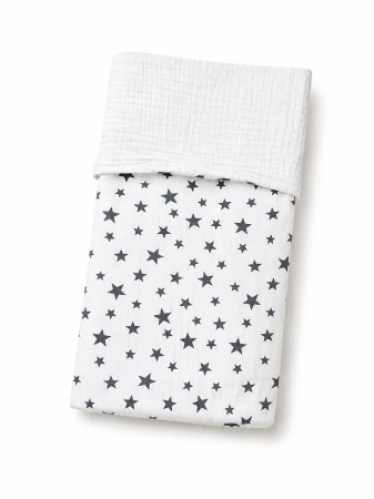 Paturica Alba Bebe - Paturica de vara cu muselina, bumbac 100%, bebeluși și copii, 0-3 ani, moale și răcoroasă, dimensiune 100x100 cm