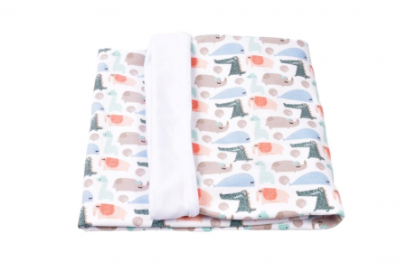 Paturica dubla bumbac organic model animalute  80x80 cm [2]