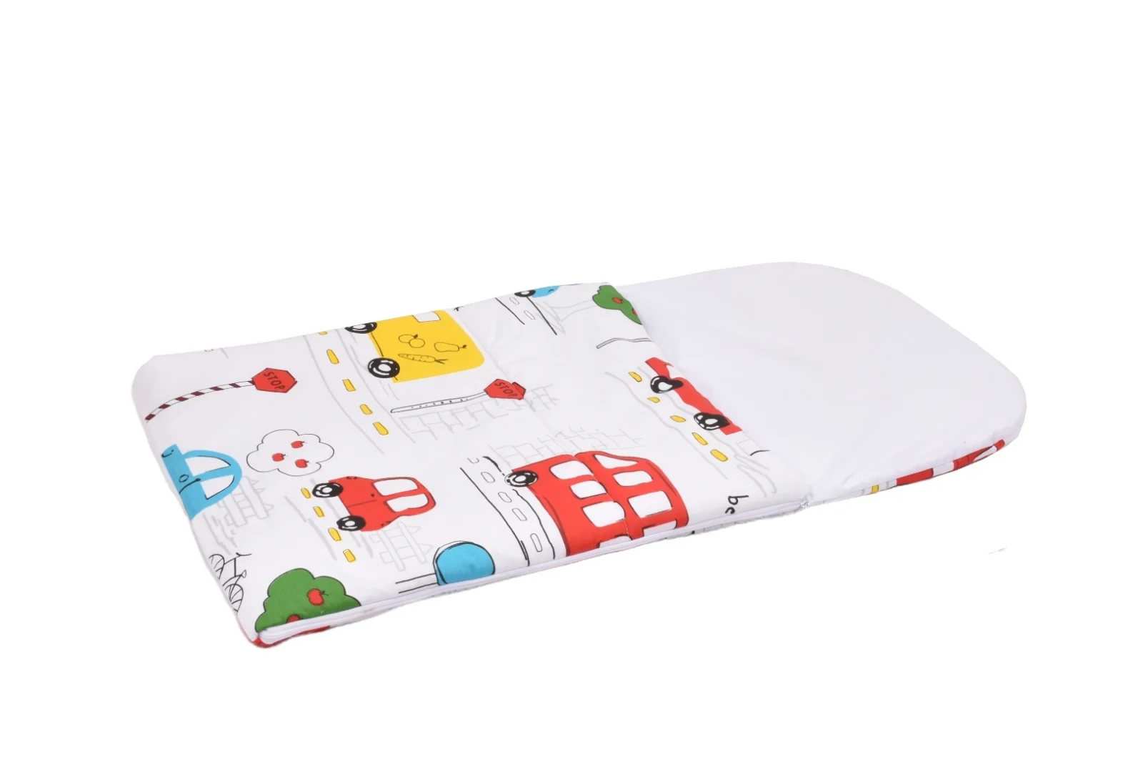 Sac de Dormit cu Sistem de Infasat - Păturică-săculeț de dormit, model mașinuțe colorate, One Size
