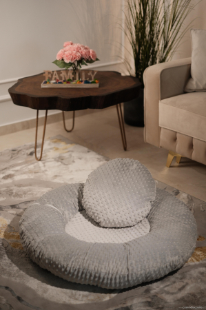 Pernă culcuș din Minky Premium Rotund, pentru căței și pisici, talie medie și mică, cu pernă detașabilă, prevăzută cu fermoar 85x85 [2]