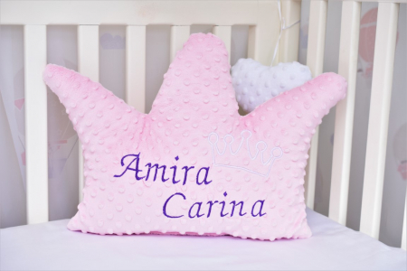 Decorul camerei - Paturica fermecata coronita plus roz pal