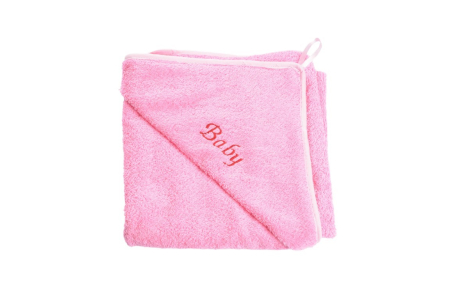 Prosoape - Prosop bumbac frotir 100%, culoare roz, 100x100 cm, cu capison