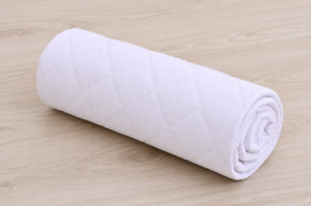 Protectie impermeabila matlasata pat 90x200 cm, culoare alb [2]