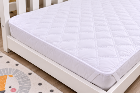 Protectie impermeabila matlasata pat 90x200 cm, culoare alb [1]