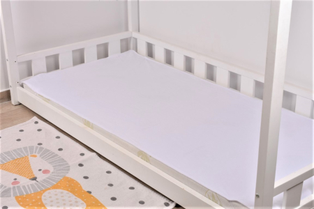 Protectie impermeabila pat 120x200 cm, culoare alb [2]