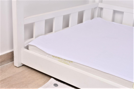 Protectie impermeabila pat 120x200 cm, culoare alb [3]