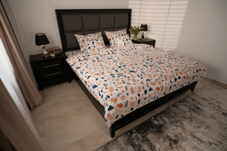 Lenjerie Pat 1 Persoana - Terra Touch  - lenjerie de pat bumbac 100% personalizabila pe dimensiuni