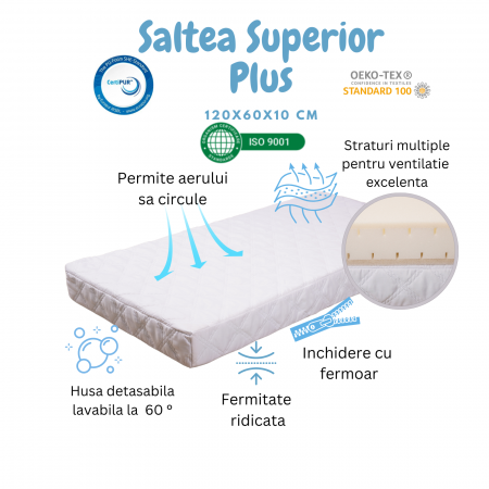 Patut si seturi complete - Saltea Superior Plus patut 120x60 cm