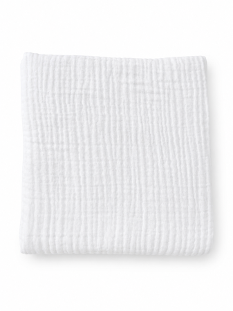 Scutec din Muselină bumbac 100%, certificat, dimensiune mare, 100x100 cm, culoare alb