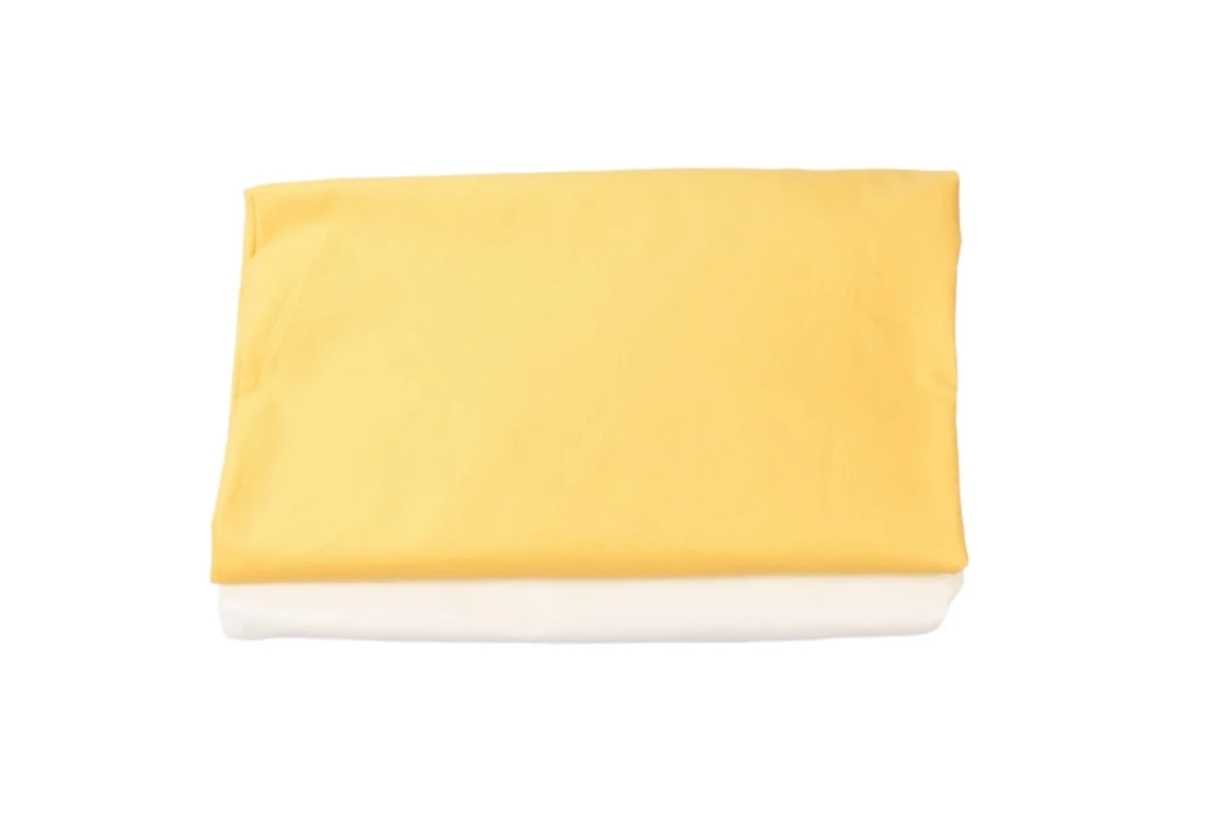 Cearsafuri si protectii - Set 2 cearșafuri pătuț 120x60 cm, bumbac 100% crem/galben