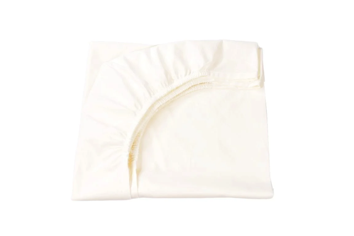Set 2 cearșafuri pătuț 120x60 cm, bumbac 100% crem/galben [2]