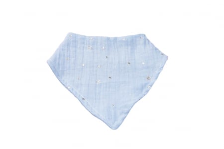 Set 3 bavete muselina bumbac organic GOTS crem bleu si galben [3]