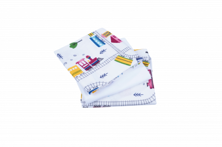 Scutece - Set 3 scutece finet model ursuleti maro si alb 80x80 cm