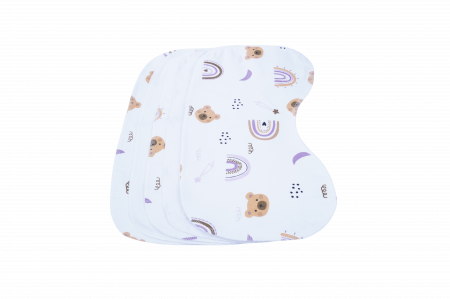Produse pentru mamici - Set 5 protectii antiregurgitare impermeabile model ursuleti maro