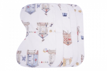 Produse pentru mamici - Set 5 protectii antiregurgitare impermeabile model casute