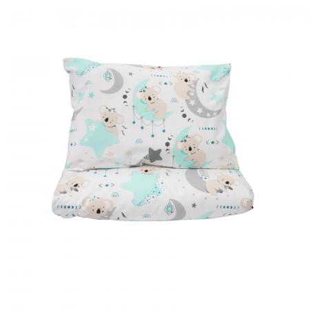 Set Lenjerie Pat Gradinita - Set complet Lenjerie 5 piese patut incastrabil rabatabil bumbac 100% ursulet Koala