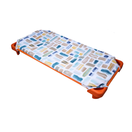 Set complet Lenjerie 5 piese patut stivuibil bumbac 100%  creponat model forme abstracte [1]