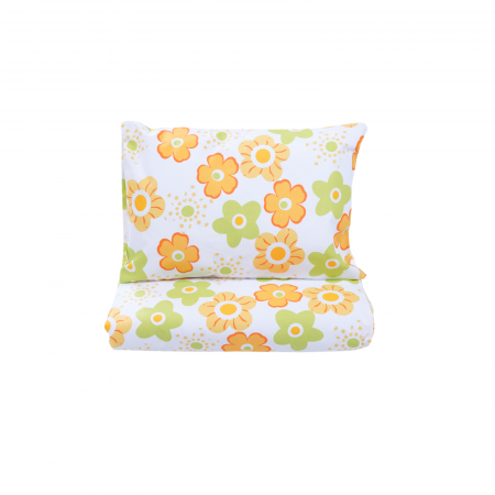 Baldachin - Set complet Lenjerie 5 piese patut stivuibil bumbac 100%  model floricele