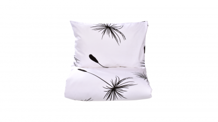 Lenjerie Pat Baieti - Set complet lenjerie 5 piese pentru patut stivuibil gradinita model papadii monocrom
