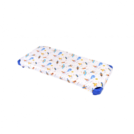 Set lenjerie 3 piese patut stivuibil gradinita, model comete si rachete [2]