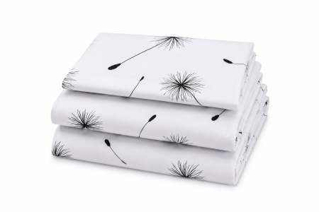 Set lenjerie 3 piese pentru patut stivuibil gradinita model papadii monocrom [2]