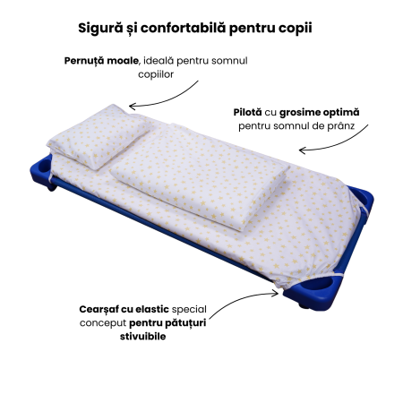 Lenjerie 5 piese patut stivuibil model stelute galbene [1]