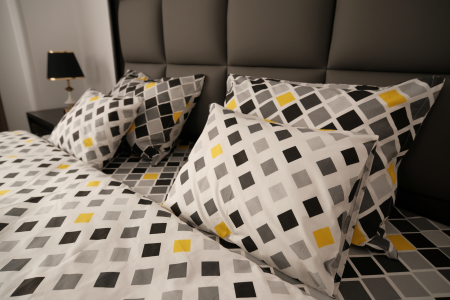 Golden Grid  - lenjerie de pat bumbac 100% personalizabila pe dimensiuni [3]