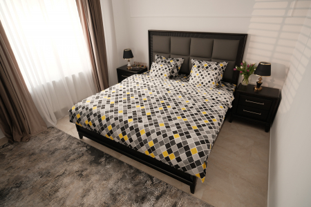 Golden Grid  - lenjerie de pat bumbac 100% personalizabila pe dimensiuni [2]