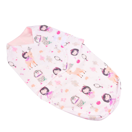 Sac de Infasat Bebe - Sistem de infasat bumbac 100% model Fetite  0-3 lun