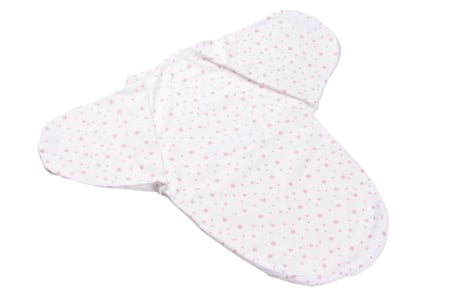 Sistem de infasat bumbac 100% model Stelute mici roz  0-3 luni [1]