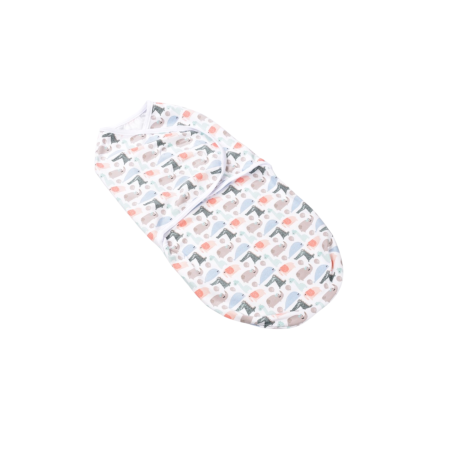 Sisteme de Infasat Bebe - Sistem de infasat bumbac organic model animalute, prindere cu arici 0-6 luni