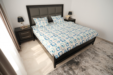 Lenjerie Pat 1 Persoana - Urban Calm - lenjerie de pat bumbac 100% personalizabila pe dimensiuni