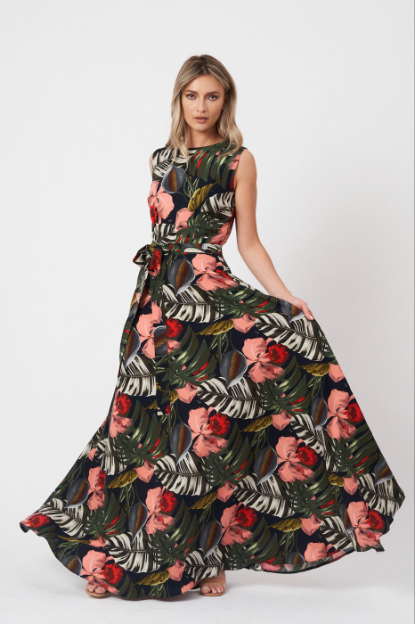 Rochie maxi lunga Tropical Garden [4]
