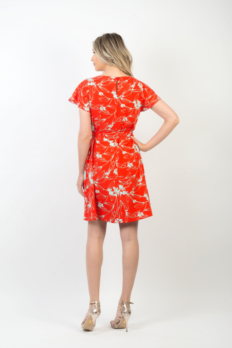 Rochie lejera corai cordon detasabil Eli [3]
