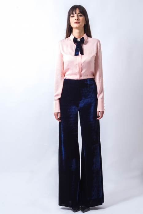 Pantaloni catifea lungi evazati [2]