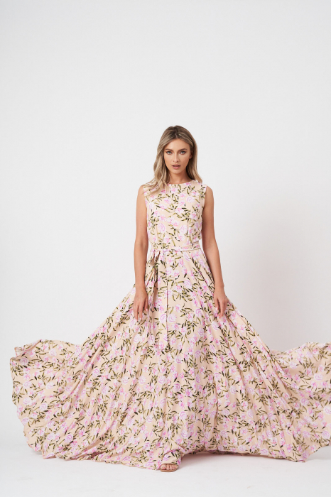 Rochie de ocazie Maxi Pink Beige [2]
