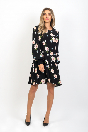 Rochie lejera cu volan Bella [0]