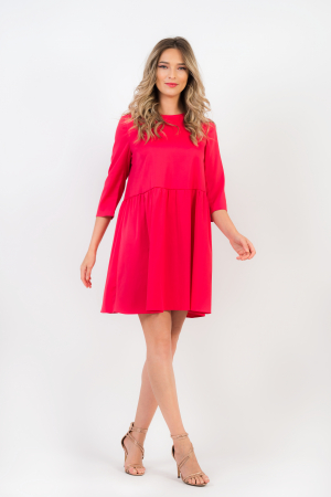 Rochie scurta cu volane Eva Fuchsia [1]