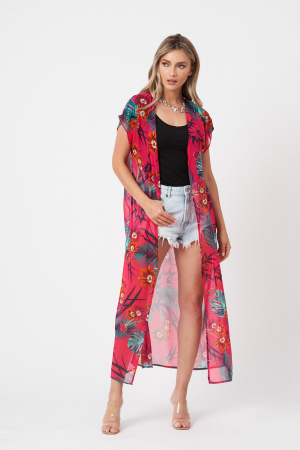 KIMONO / PAREO / COVER UP - Pareo fucsia Exotic Bloom All Summer lung
