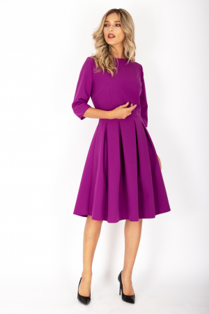 ROCHII - Rochie cu pliuri si buzunare Orhidee