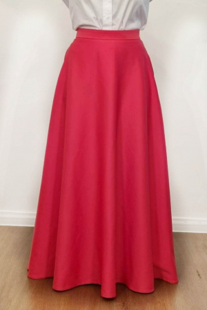 Fusta lunga cu buzunare "Fucsia Chic" [1]