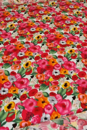 Fusta lunga cu buzunare fucsia si imprimeu floral [1]