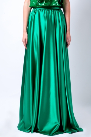 Fusta maxi verde smarald [1]
