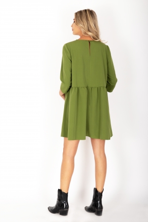 Rochie cu volane Eva Green Kaki [3]