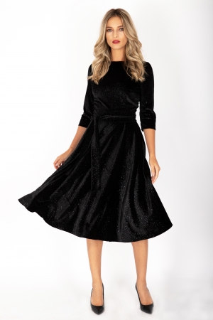 Rochie din catifea neagra cu sclipici [1]