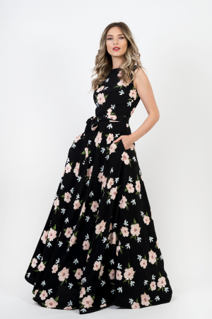 Rochie Lily lunga cu imprimeu floral [1]