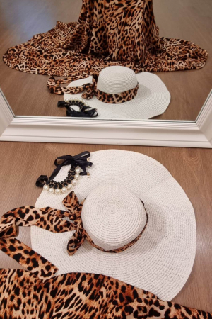 Rochie lunga maxi cu buzunare si imprimeu animal print [1]