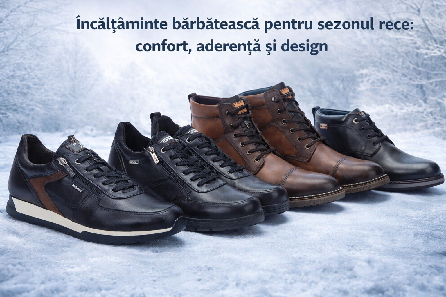 Încălțăminte bărbătească pentru sezonul rece: confort, aderență și design