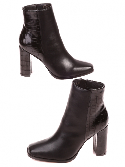 Botine elegante dama, din piele ecologica cu model croco, Paolo Botticelli 2M-21547 [2]