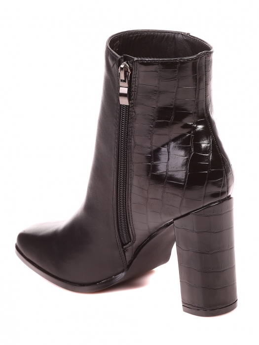Botine elegante dama, din piele ecologica cu model croco, Paolo Botticelli 2M-21547 [3]